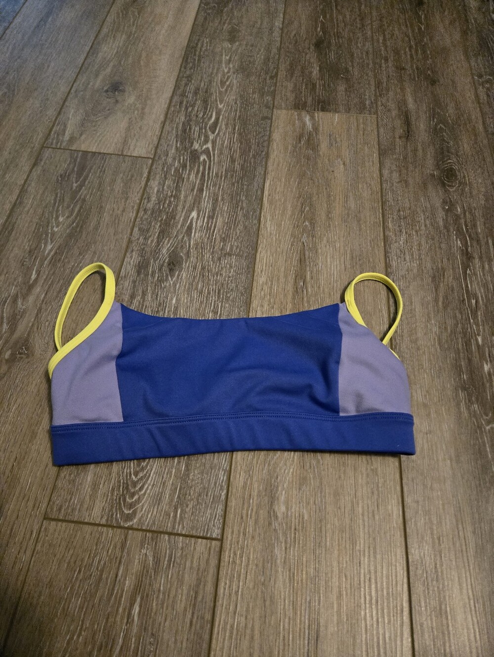 Jo & Jax Colorblock Sports Bralette - Lavender & Yellow